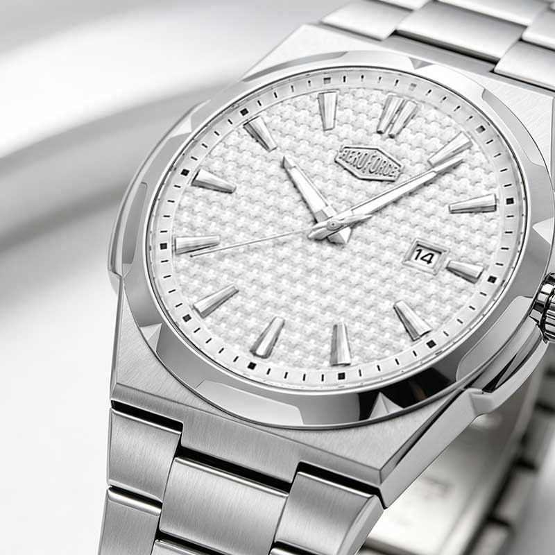 Vintage Collectible Watches - HEROFORCE Silver White Men Wristwatch Automatic