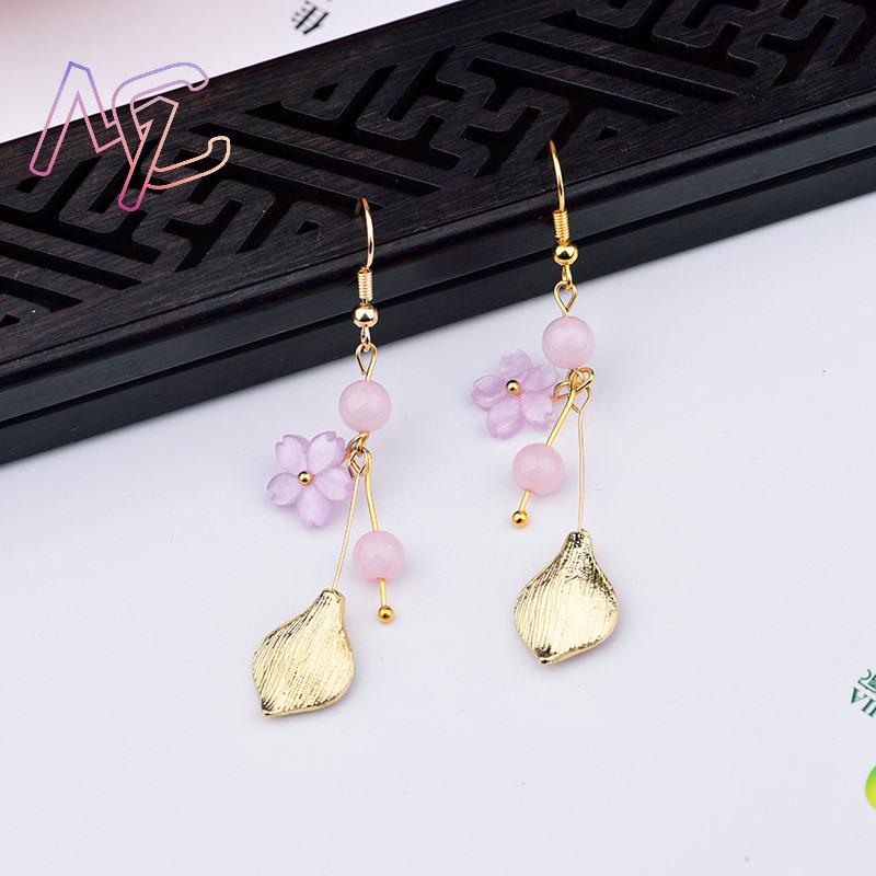 Pink Natural Jade Flower Earri - đánh giá và giá Vintage Collectibles For Sale