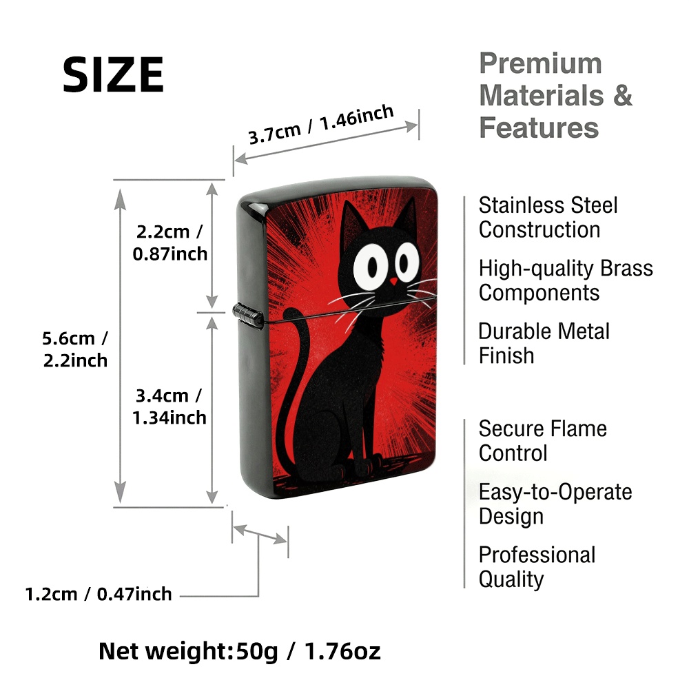 Flip Top Lighter Black Cat Ret - đánh giá và giá Vintage Cartoon Collectible